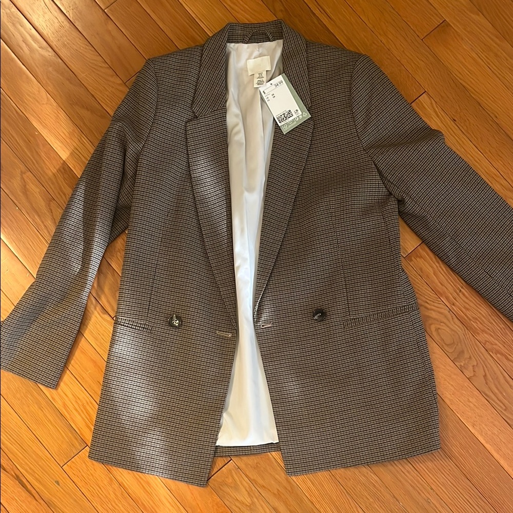 NWT H&M Oversized Houndstooth Blazer